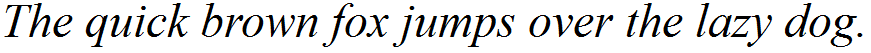 Times New Roman Italic