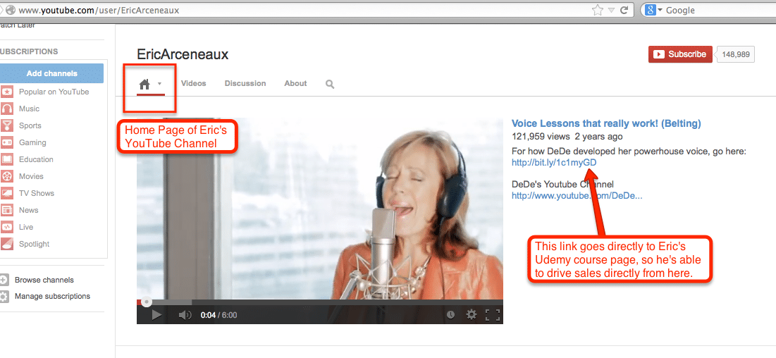 YouTube_HomePage_optimize_UdemyCourse