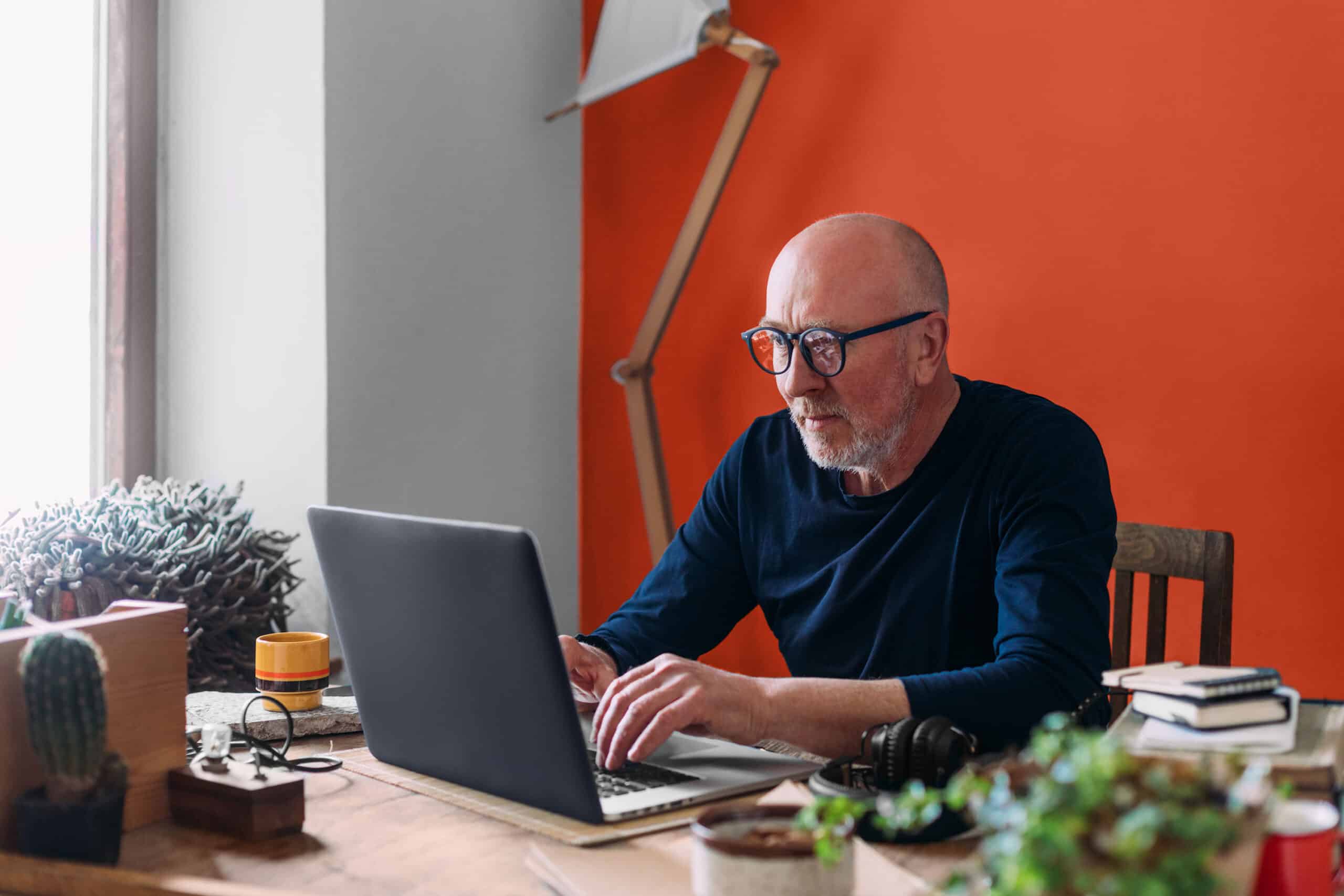 Person in front of laptop