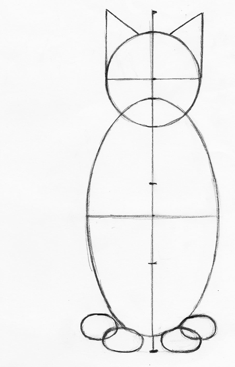 draw cat paws
